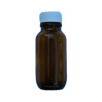 25mL amber bottle with white screw cap included