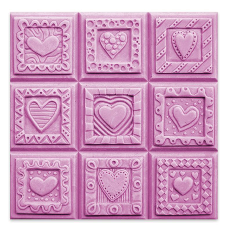 Crazy hearts soap tray mould